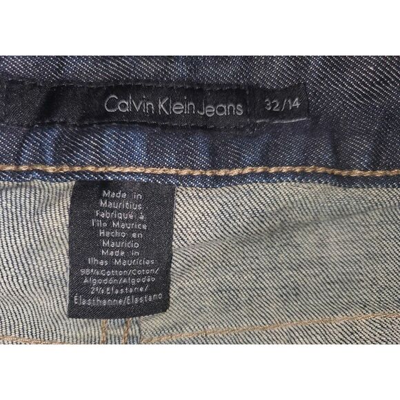 Womens Calvin Klein Dark Wash Lean Boot Cut Jeans Size 32/14. - Picture 8 of 11